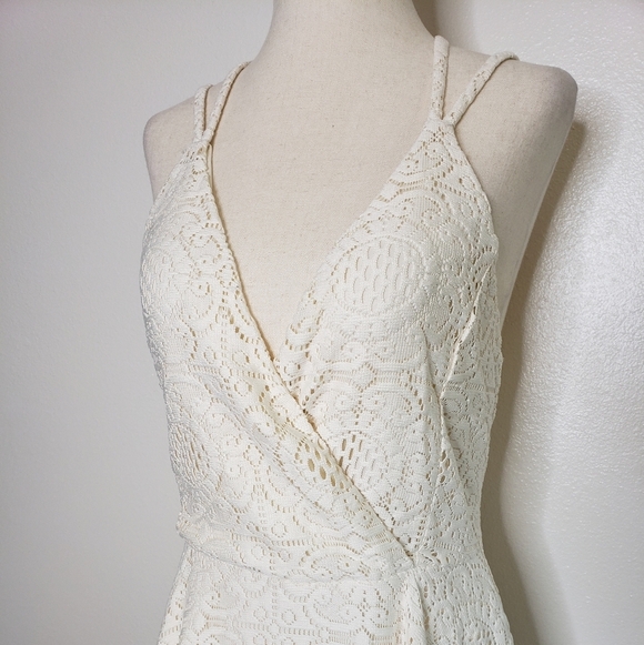 Romeo & Juliet Cream of the Crop Lace Skater Dress Y2K Summer Bohemian - Picture 5 of 15